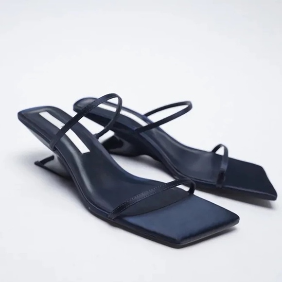 ZARA MINI WEDGE SANDALS WITH THIN STRAPS s 37
